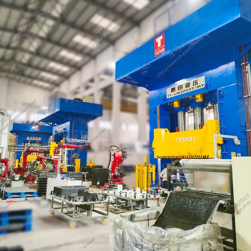 2000tons Composites Press Hydraulic untuk Kes Bateri Kenderaan Tenaga Baru